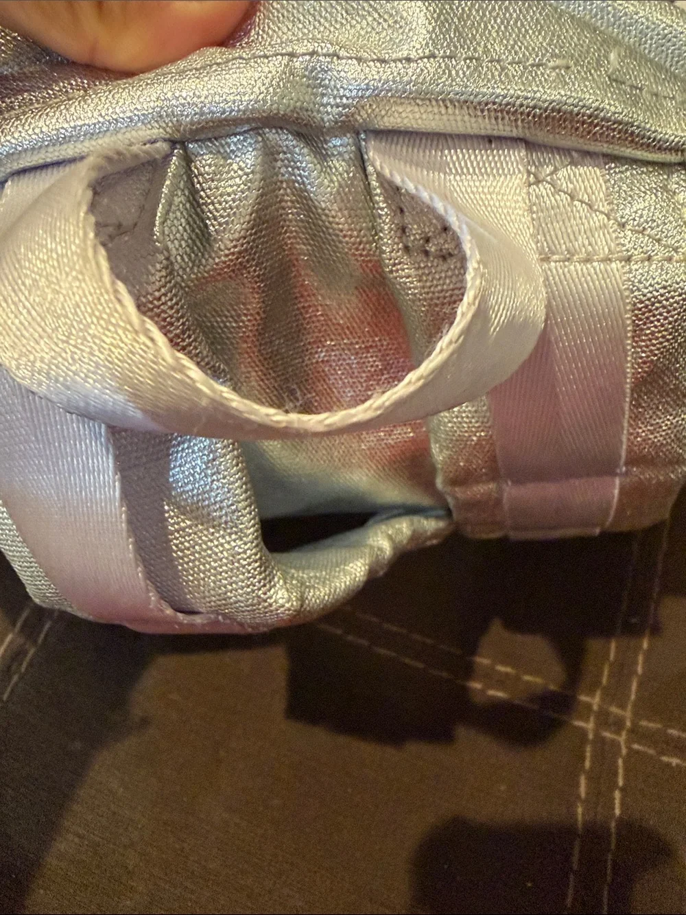 STATE Silver Backpack with Purple and Teal Star Glitter